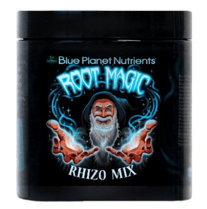 A container of root magic rhizo mix