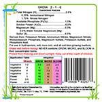 A nutritional label for some kind of food.